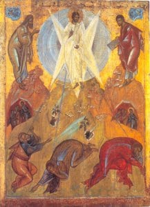 The transfiguration icon by Roubleev